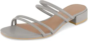 CUSHIONAIRE Women's Nora low block heel sandal  Memory Foam