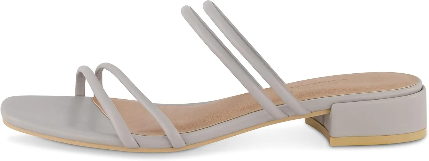 CUSHIONAIRE Women's Nora low block heel sandal  Memory Foam
