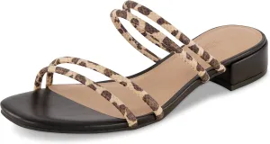 CUSHIONAIRE Women's Nora low block heel sandal  Memory Foam