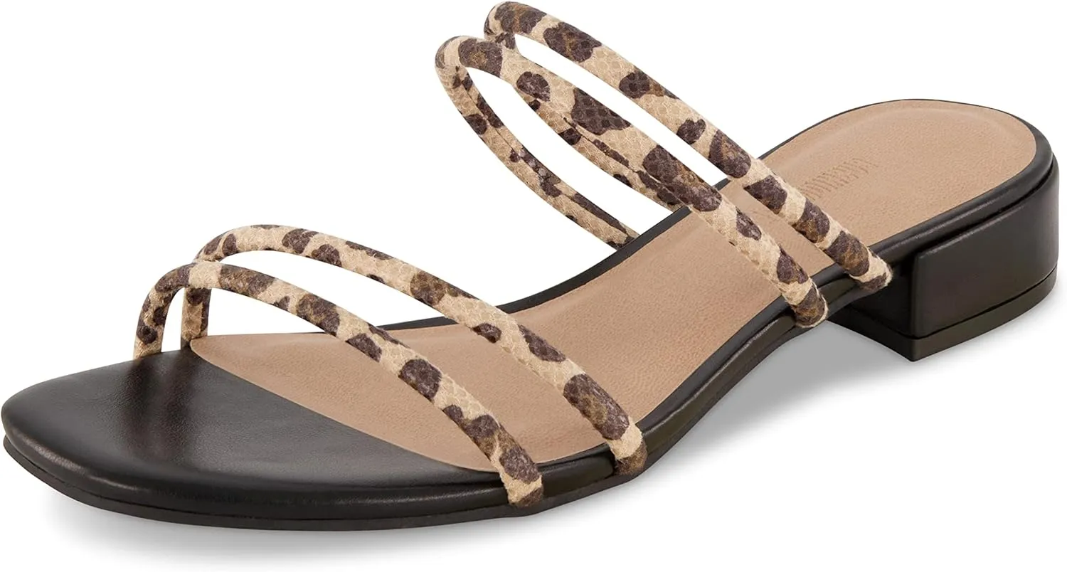 CUSHIONAIRE Women's Nora low block heel sandal  Memory Foam