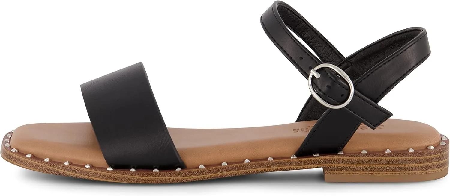 CUSHIONAIRE Women's Verona one band sandal  Memory Foam