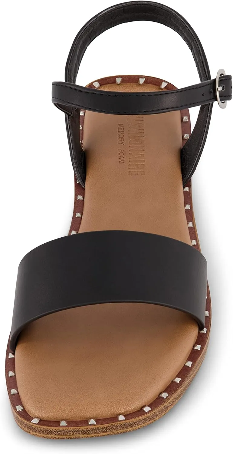 CUSHIONAIRE Women's Verona one band sandal  Memory Foam