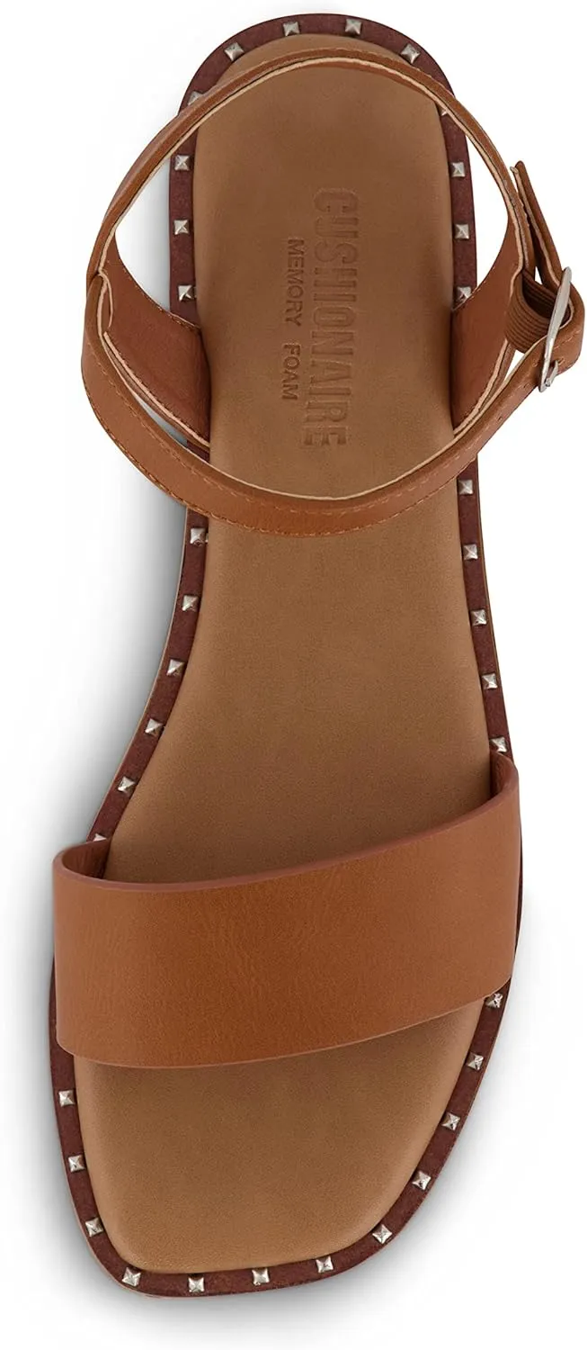 CUSHIONAIRE Women's Verona one band sandal  Memory Foam