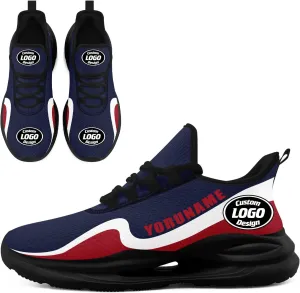 Custom Mens Road Running Shoes Personalize Breathable Baseball Athletic Sneakers Lightweight Walking Shoe Gym Trainers