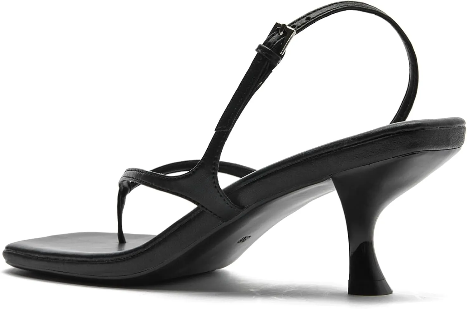 DADAWEN Women's kitten Heels Thong Sandals Square Open Toe Flip Flop Heels Buckle Sexy Fashion Summer Dressy Wedding Party Pumps Heeled Sandals