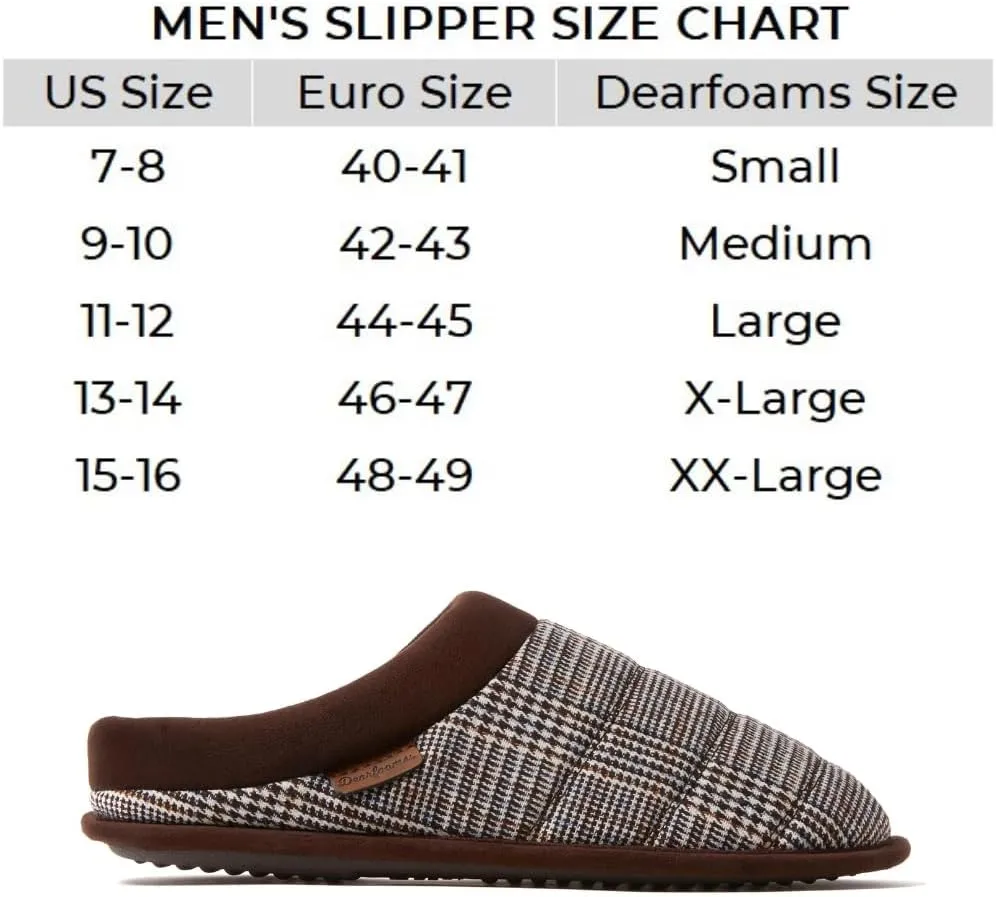 Dearfoams Men's Breathable Memory Foam Asher Clog House Shoe Slipper