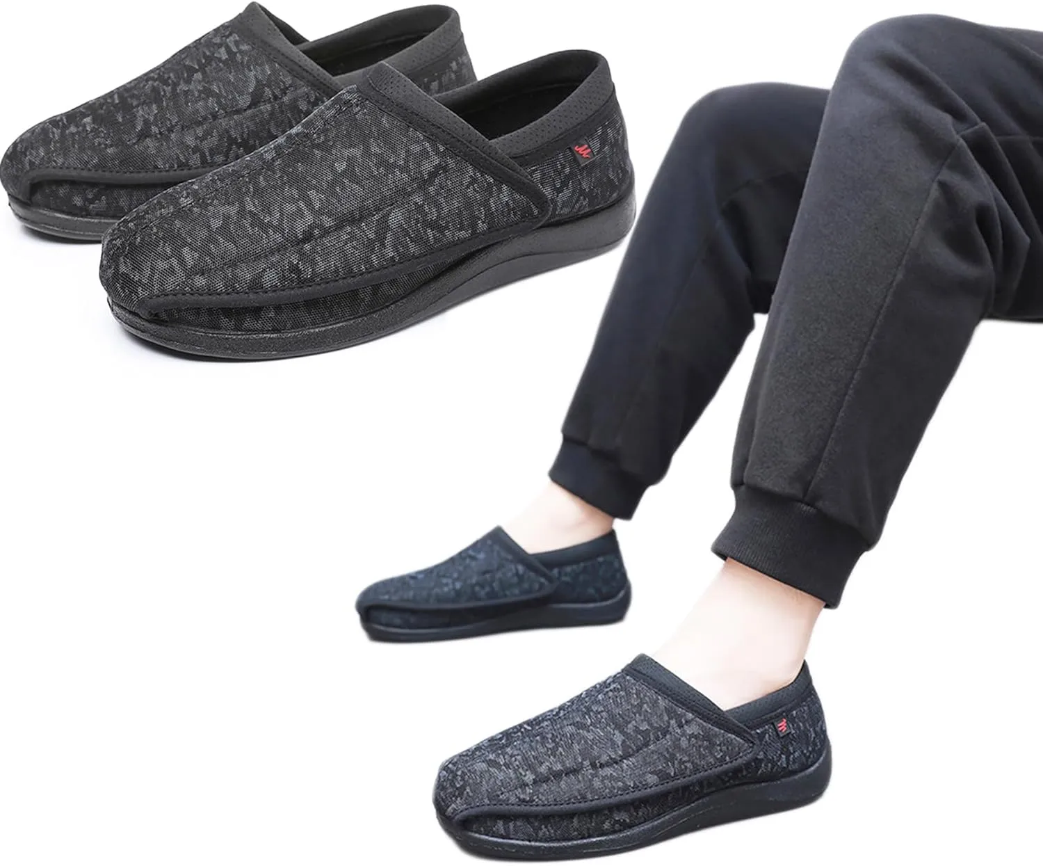 Diabetic Extra Wide Width Shoes for Men Breathable Mesh Walking Shoes Walking Shoes for Elderly,Edema,Swollen Feet
