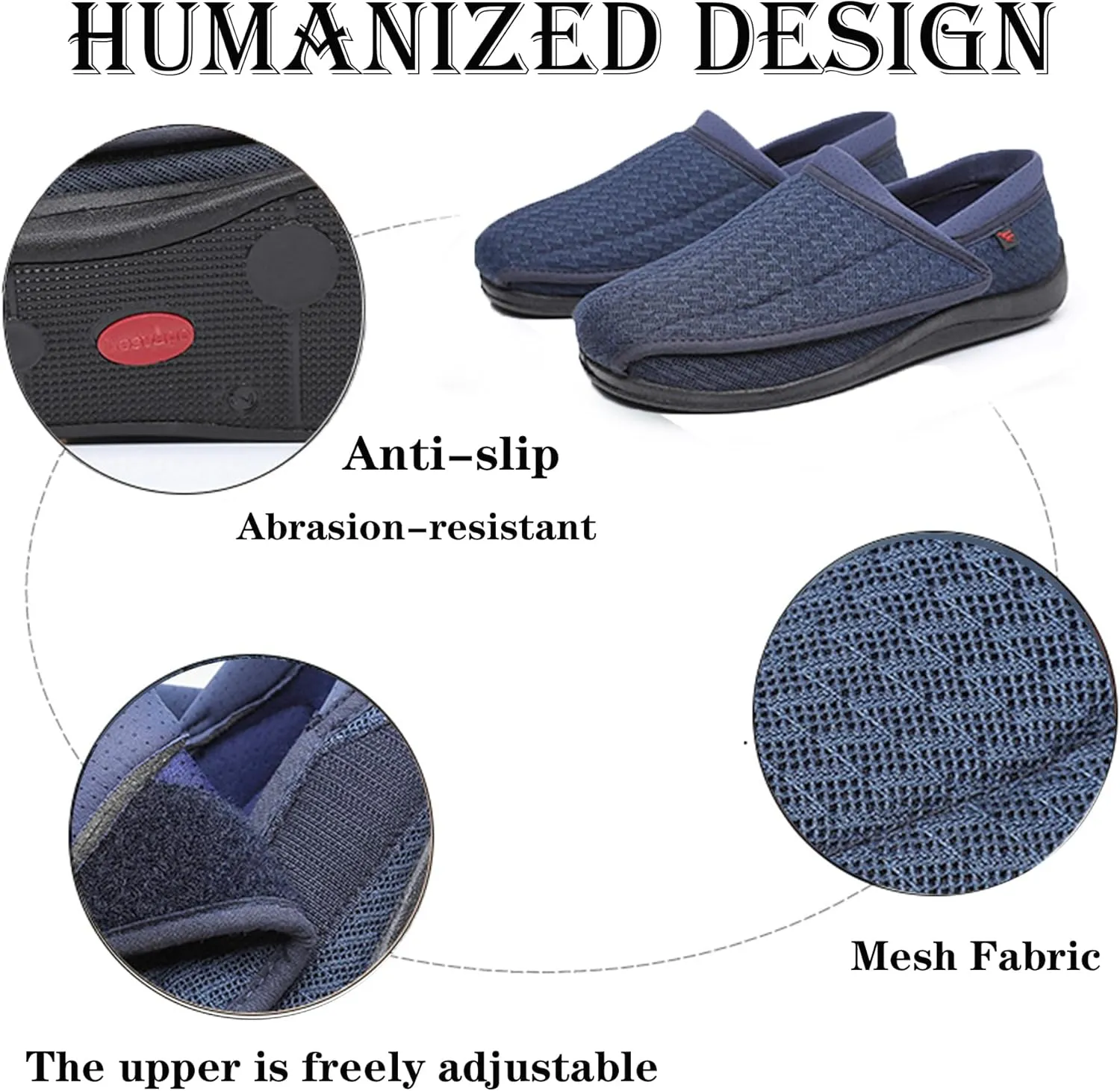 Diabetic Extra Wide Width Shoes for Men Breathable Mesh Walking Shoes Walking Shoes for Elderly,Edema,Swollen Feet