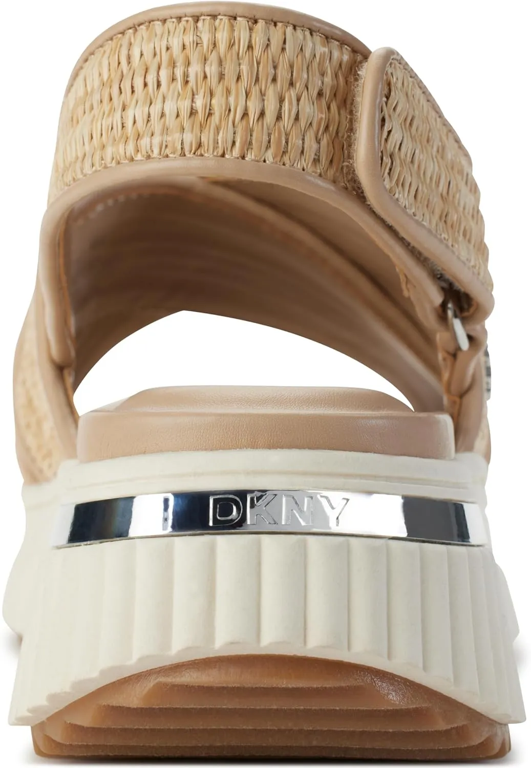 DKNY Women's Malai Woven Crisscross Slingback Platform Sandal