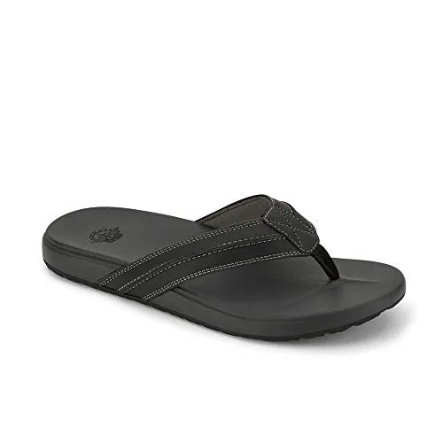 DOCKERS Mens Freddy Casual Flip-Flop Sandal Shoe, Black, 11 M