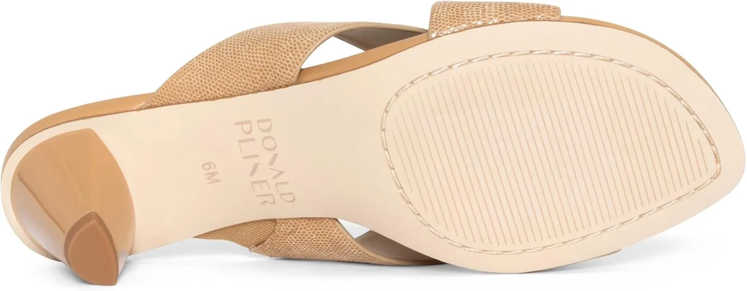 Donald Pliner AYLLY Slip-On Dress Sandals 2.5” Heel Slip-On Heeled Sandals for Women, Crisscross Upper, Memory Foam Insole, Summer Heels, Comfortable Heels for Women