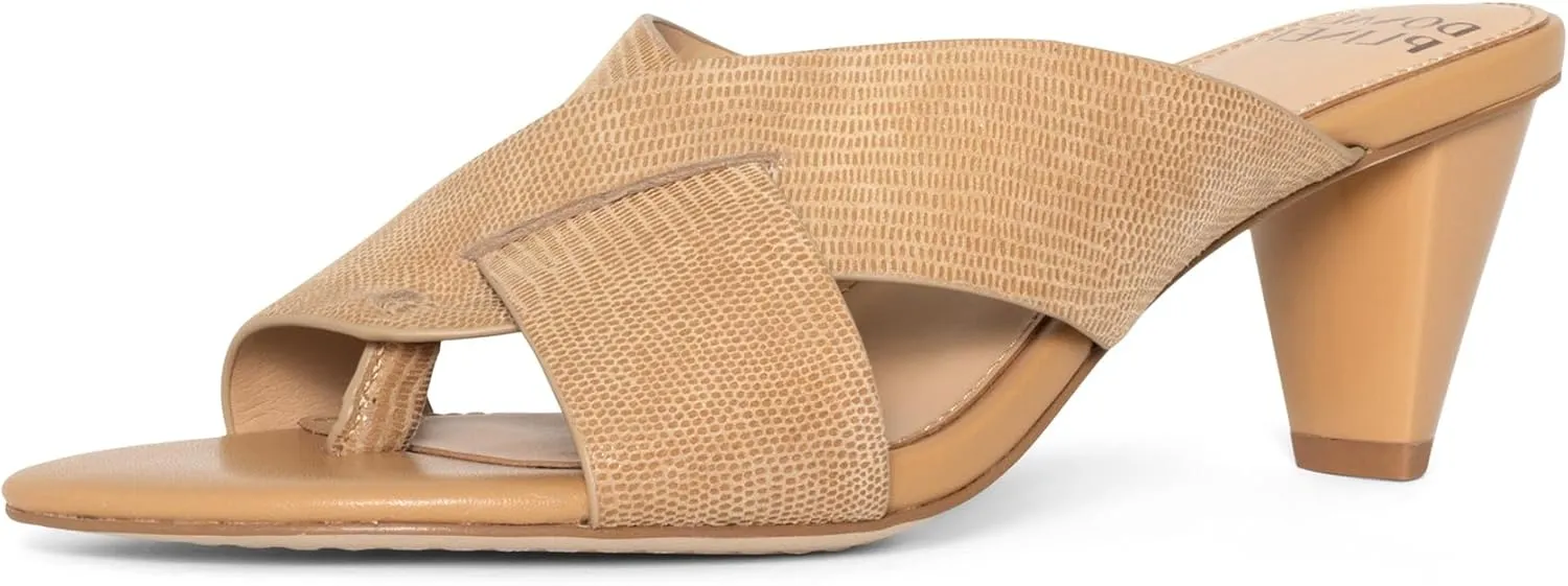 Donald Pliner AYLLY Slip-On Dress Sandals 2.5” Heel Slip-On Heeled Sandals for Women, Crisscross Upper, Memory Foam Insole, Summer Heels, Comfortable Heels for Women