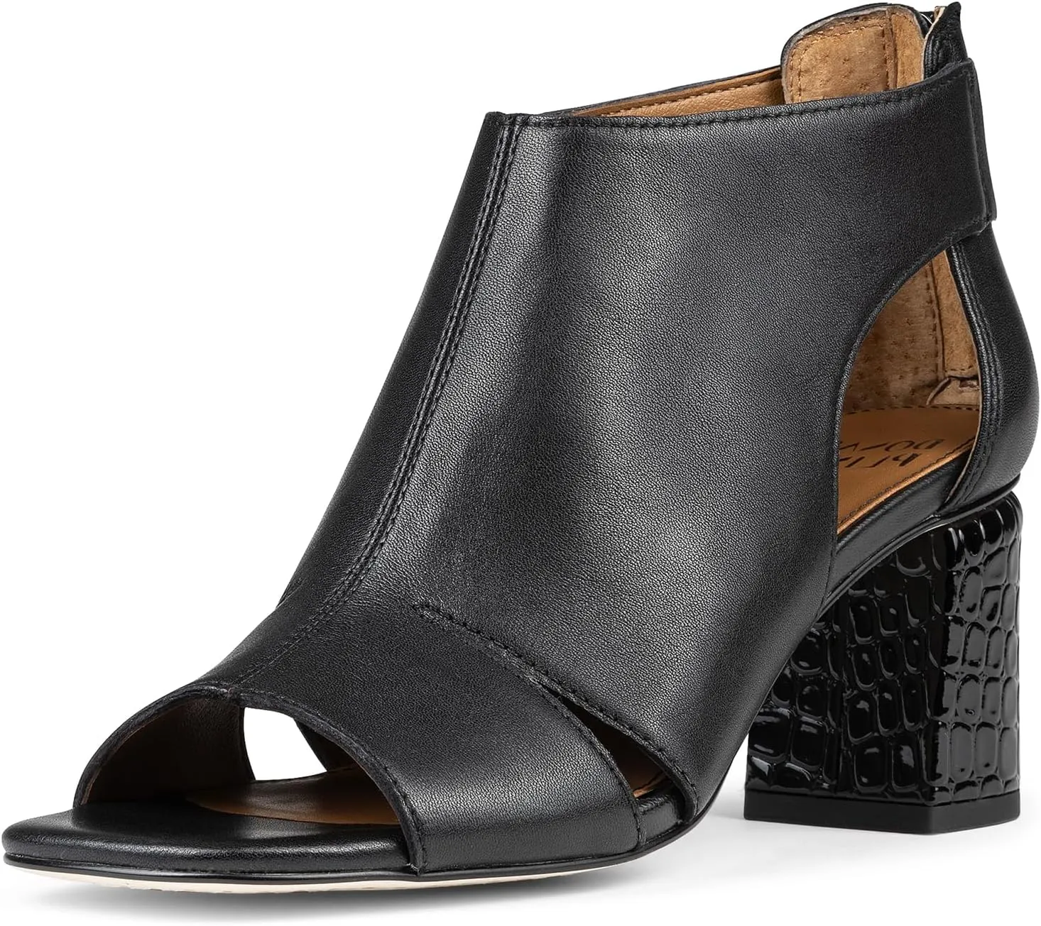 Donald Pliner Women's Perra Heeled Sandal, Black-Suede, 8