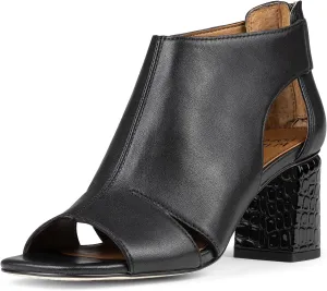 Donald Pliner Women's Perra Heeled Sandal, Black-Suede, 8