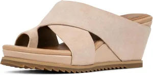Donald Pliner Women's SISU Wedge Sandal, Sand-Calf Suede, 10