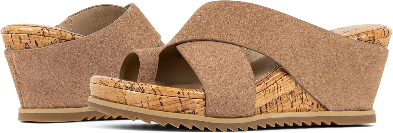 Donald Pliner Women's SISU Wedge Sandals, Comfortable Sandals, Women’s Sandals, Platform Sandals, 2.5-Inch Heel, Heeled Sandal, Toe-Ring Sandal