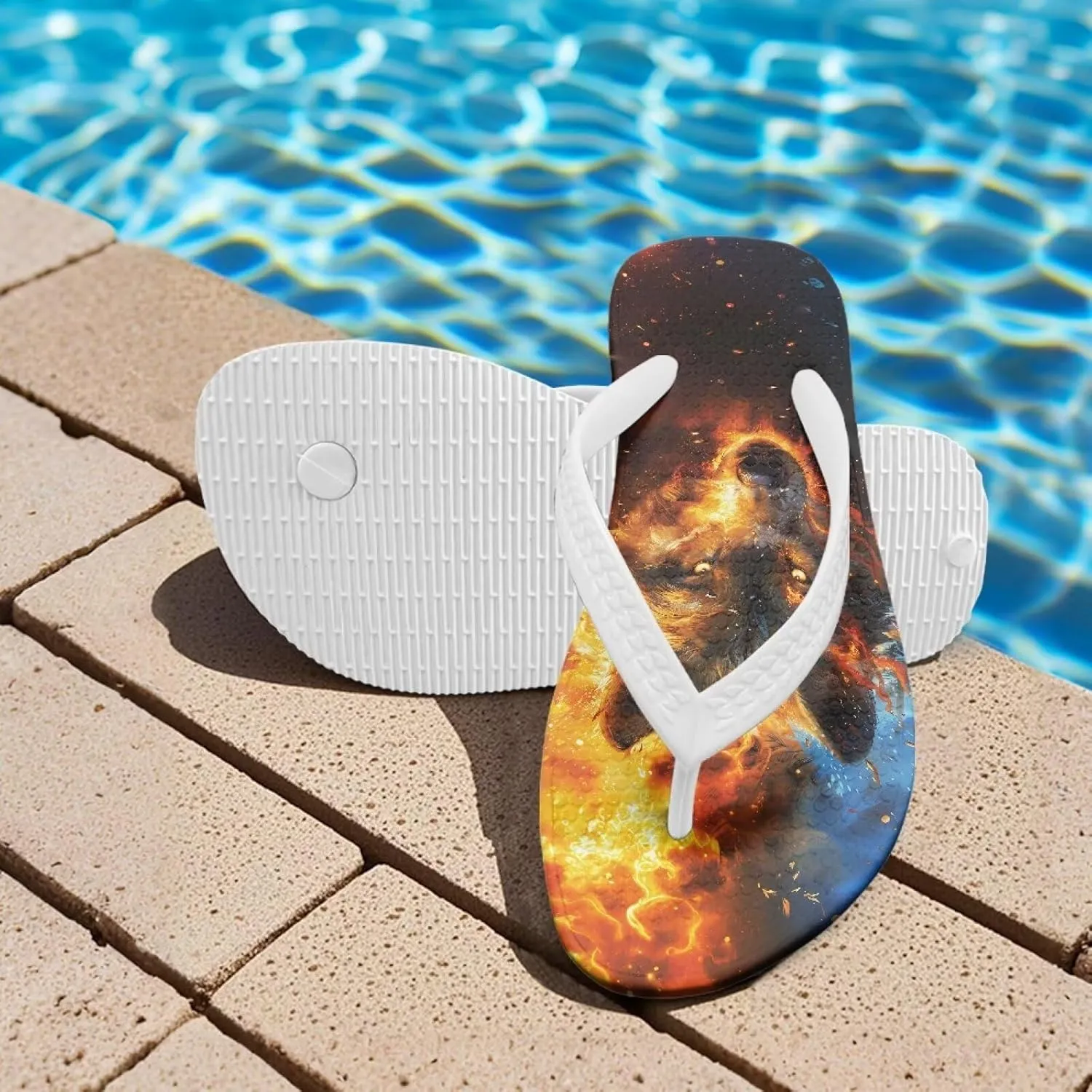 Doojoayie Boys Flip Flops Summer Water Sandals Non Slip Kids Sandals Cute Animals