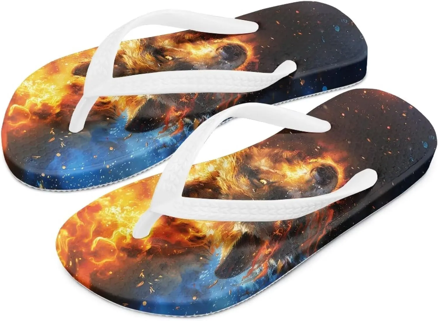 Doojoayie Boys Flip Flops Summer Water Sandals Non Slip Kids Sandals Cute Animals