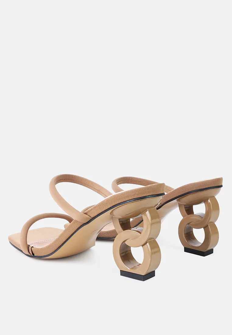 Downtown Double Strap Fantasy Heel Sandals By Ruw