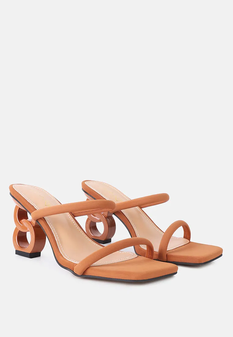 Downtown Double Strap Fantasy Heel Sandals By Ruw