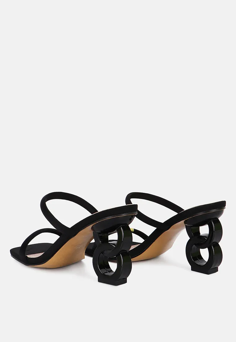 Downtown Double Strap Fantasy Heel Sandals By Ruw