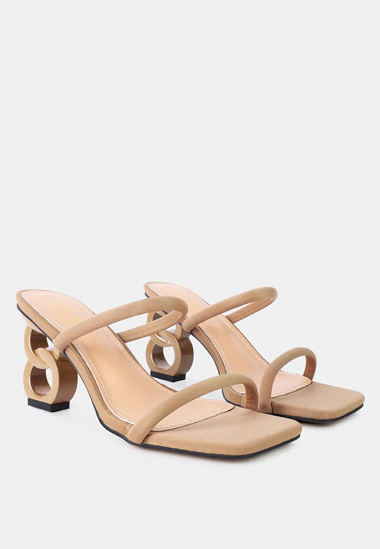 Downtown Double Strap Fantasy Heel Sandals By Ruw