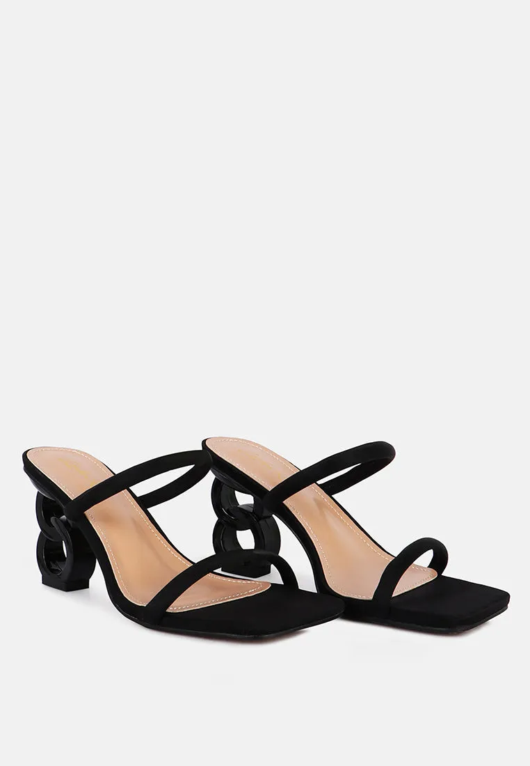 Downtown Double Strap Fantasy Heel Sandals By Ruw