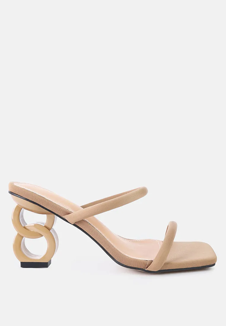 Downtown Double Strap Fantasy Heel Sandals By Ruw