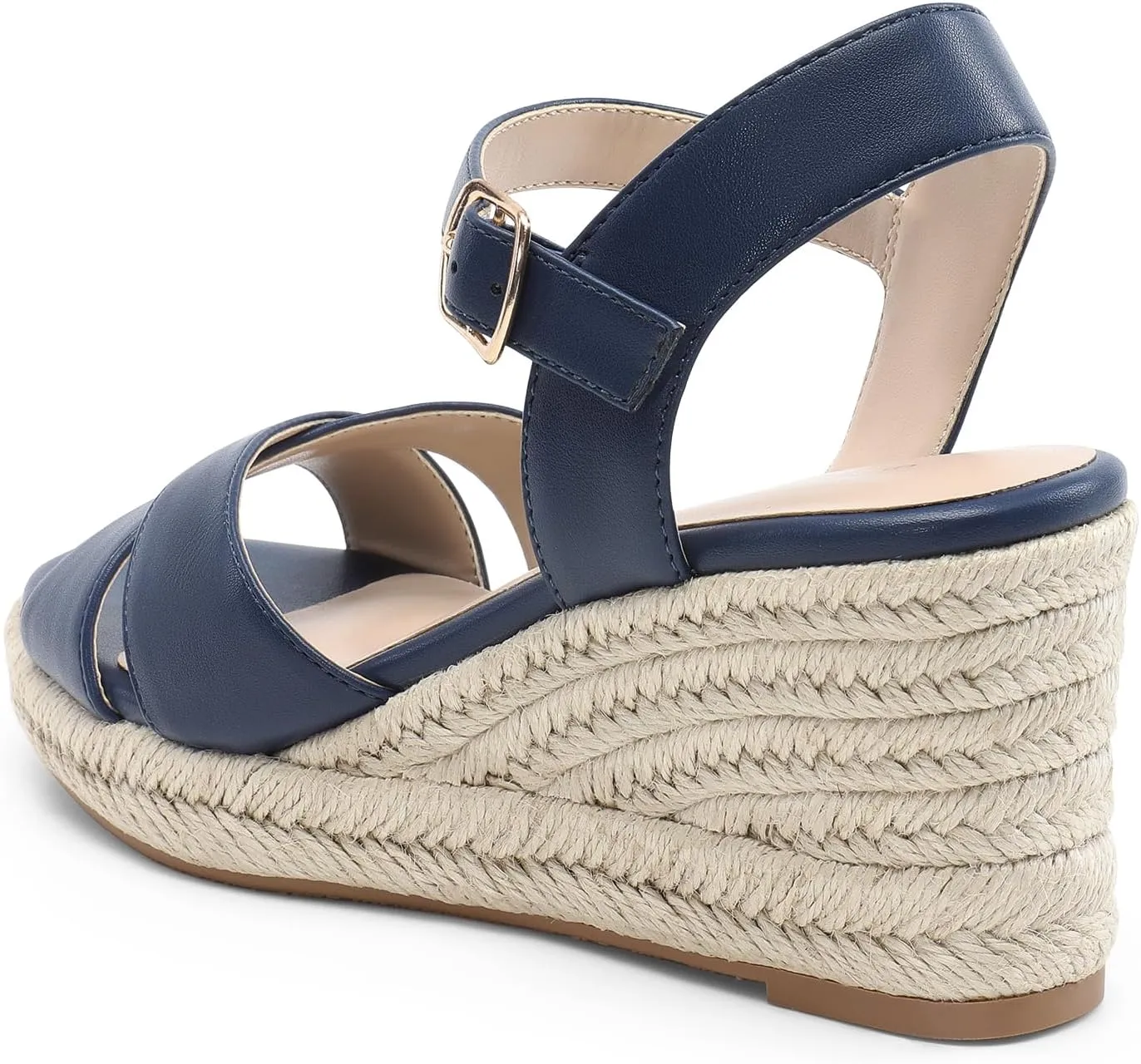 DREAM PAIRS Espadrille Dressy Wedge Sandals, Women's Platform Sandals Casual Summer, Comfortable High Heeled Wedges with Adjustable Buckle