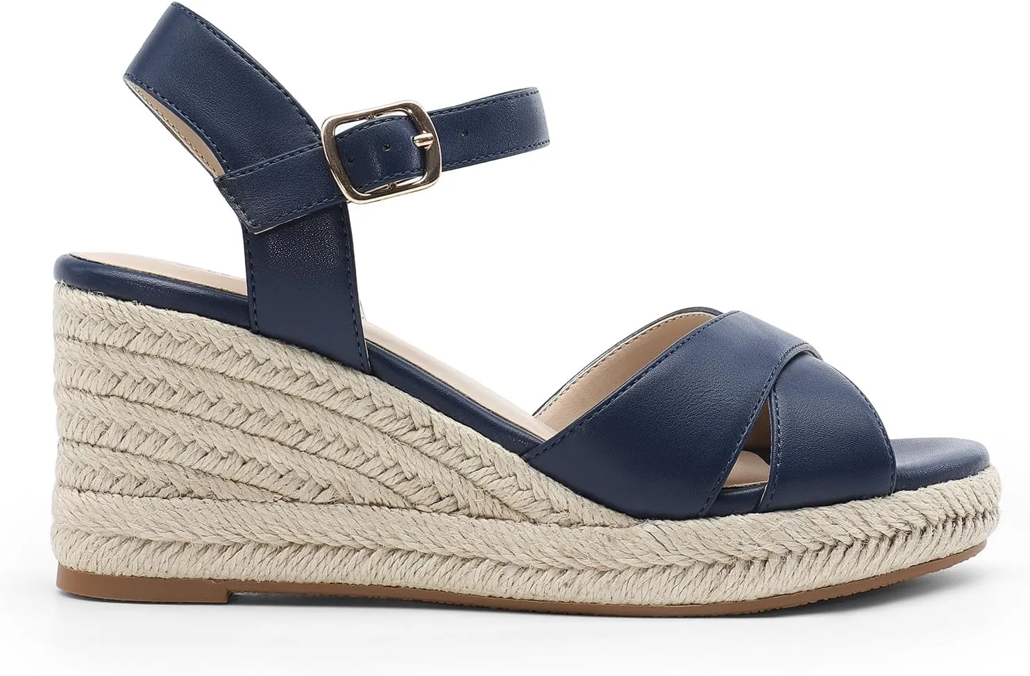 DREAM PAIRS Espadrille Dressy Wedge Sandals, Women's Platform Sandals Casual Summer, Comfortable High Heeled Wedges with Adjustable Buckle