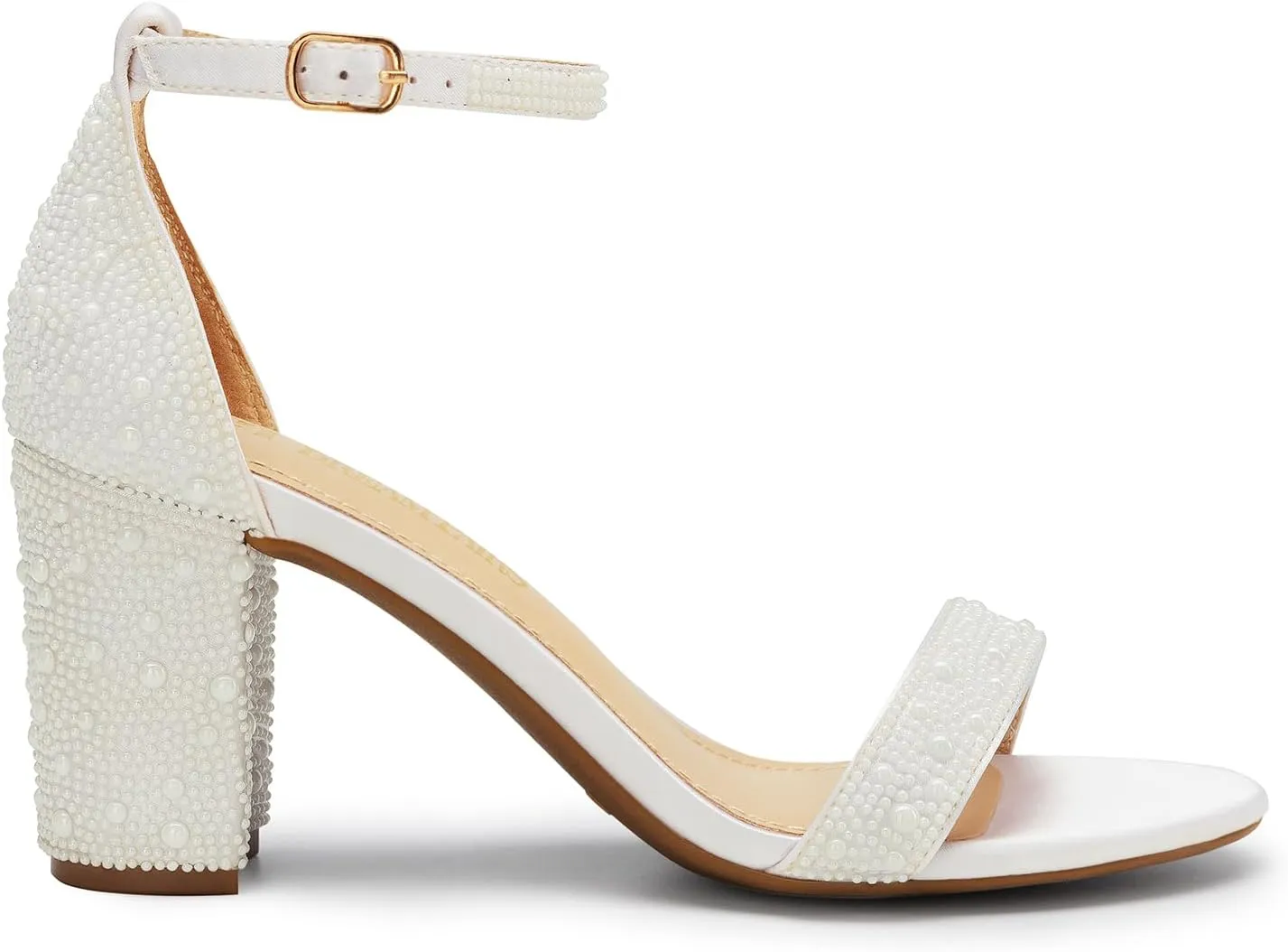 DREAM PAIRS Women's Chunk Low Heel Pump Sandals
