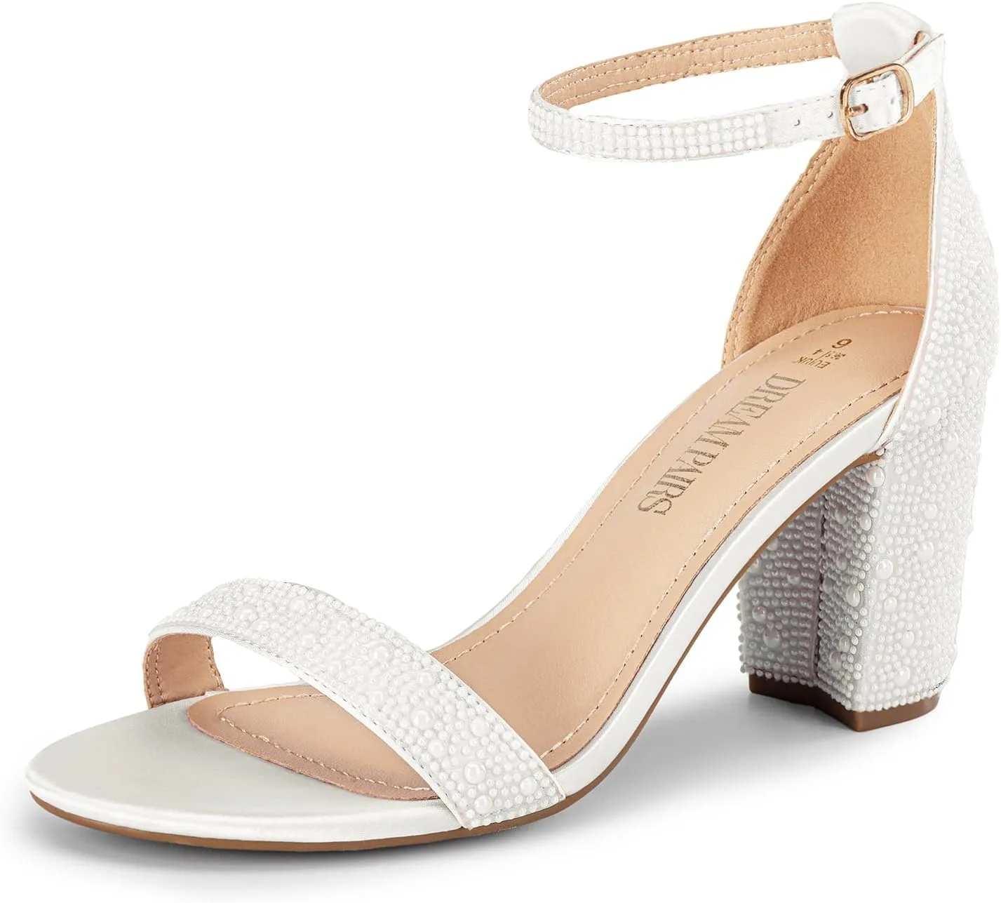 DREAM PAIRS Women's Chunk Low Heel Pump Sandals