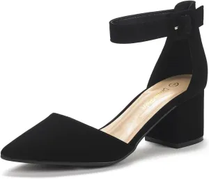 DREAM PAIRS Women's Low Heel Pump Shoes
