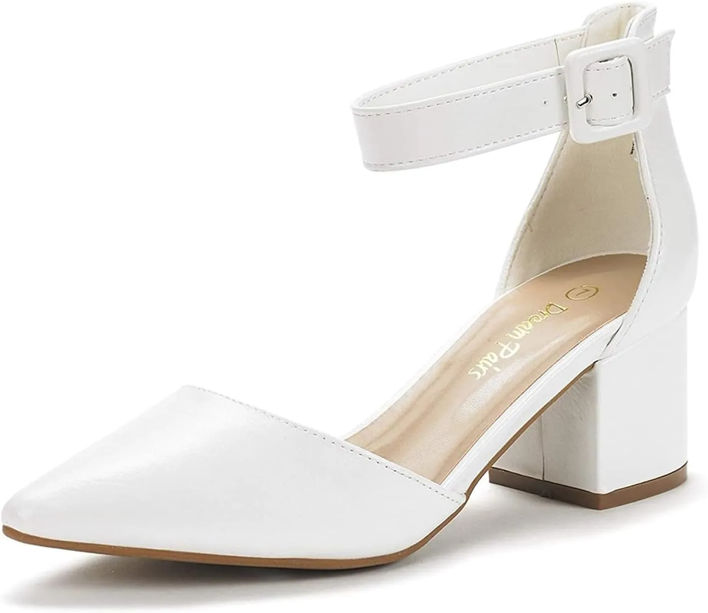 DREAM PAIRS Women's Low Heel Pump Shoes