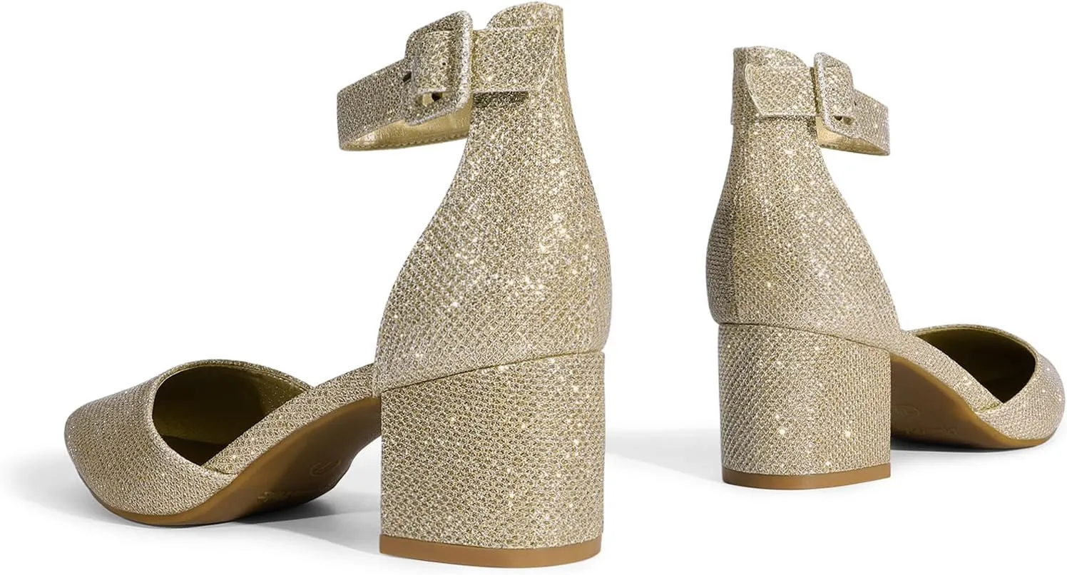 DREAM PAIRS Women's Low Heel Pump Shoes