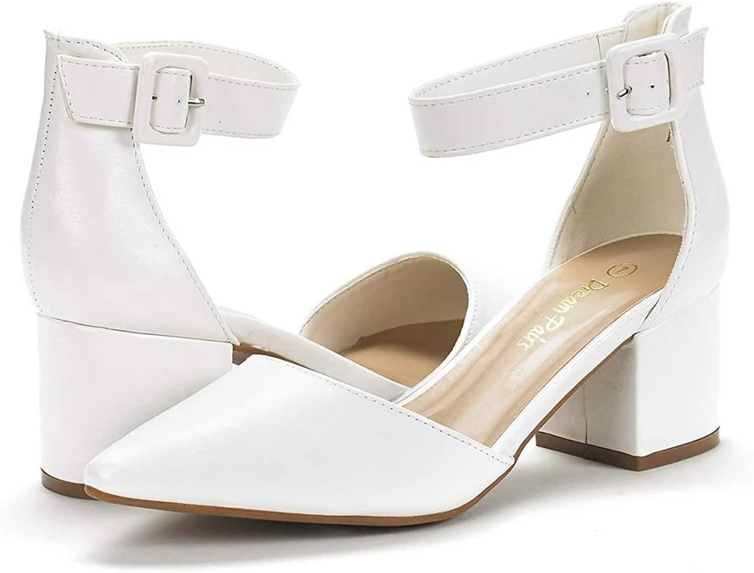DREAM PAIRS Women's Low Heel Pump Shoes