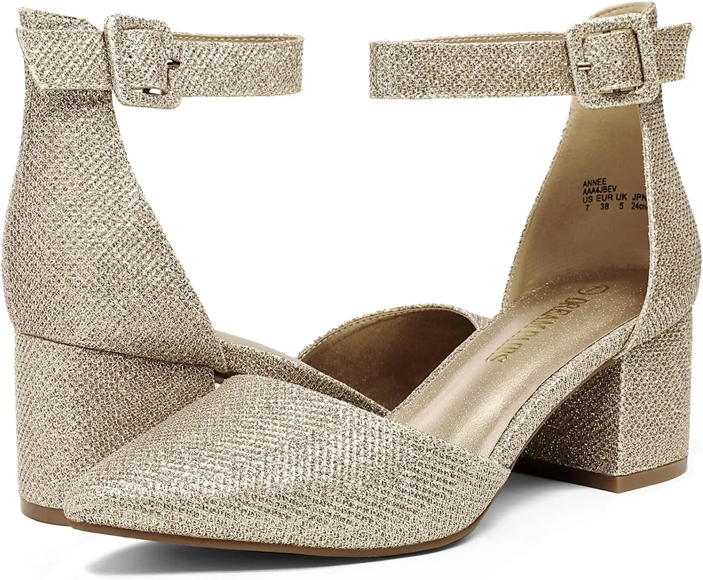 DREAM PAIRS Women's Low Heel Pump Shoes