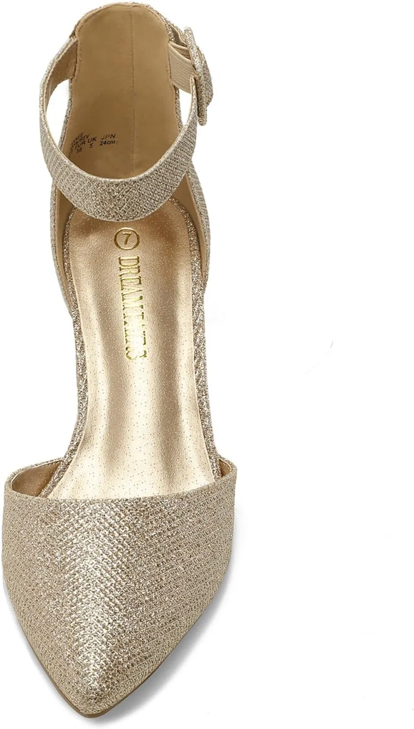 DREAM PAIRS Women's Low Heel Pump Shoes