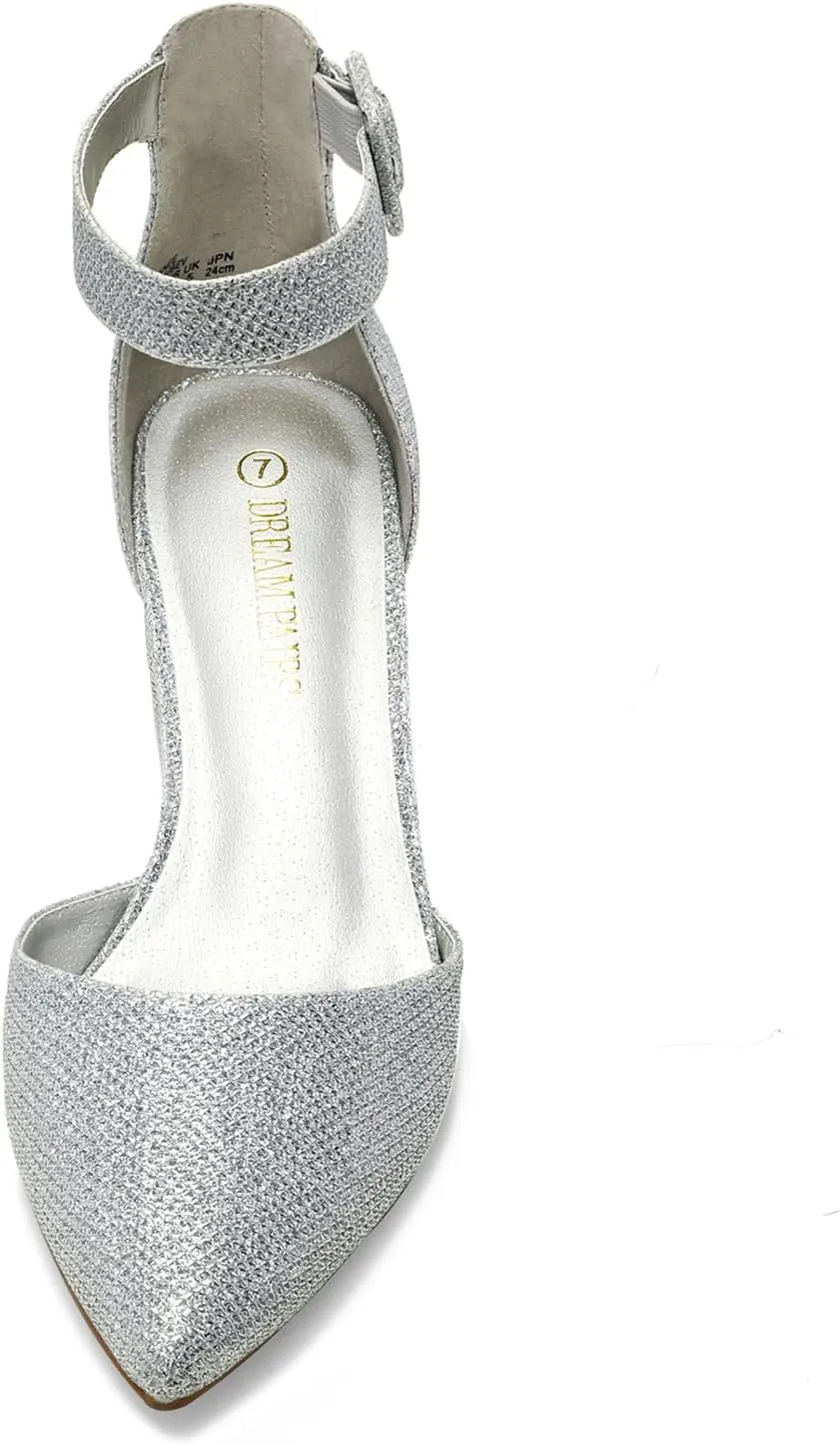 DREAM PAIRS Women's Low Heel Pump Shoes
