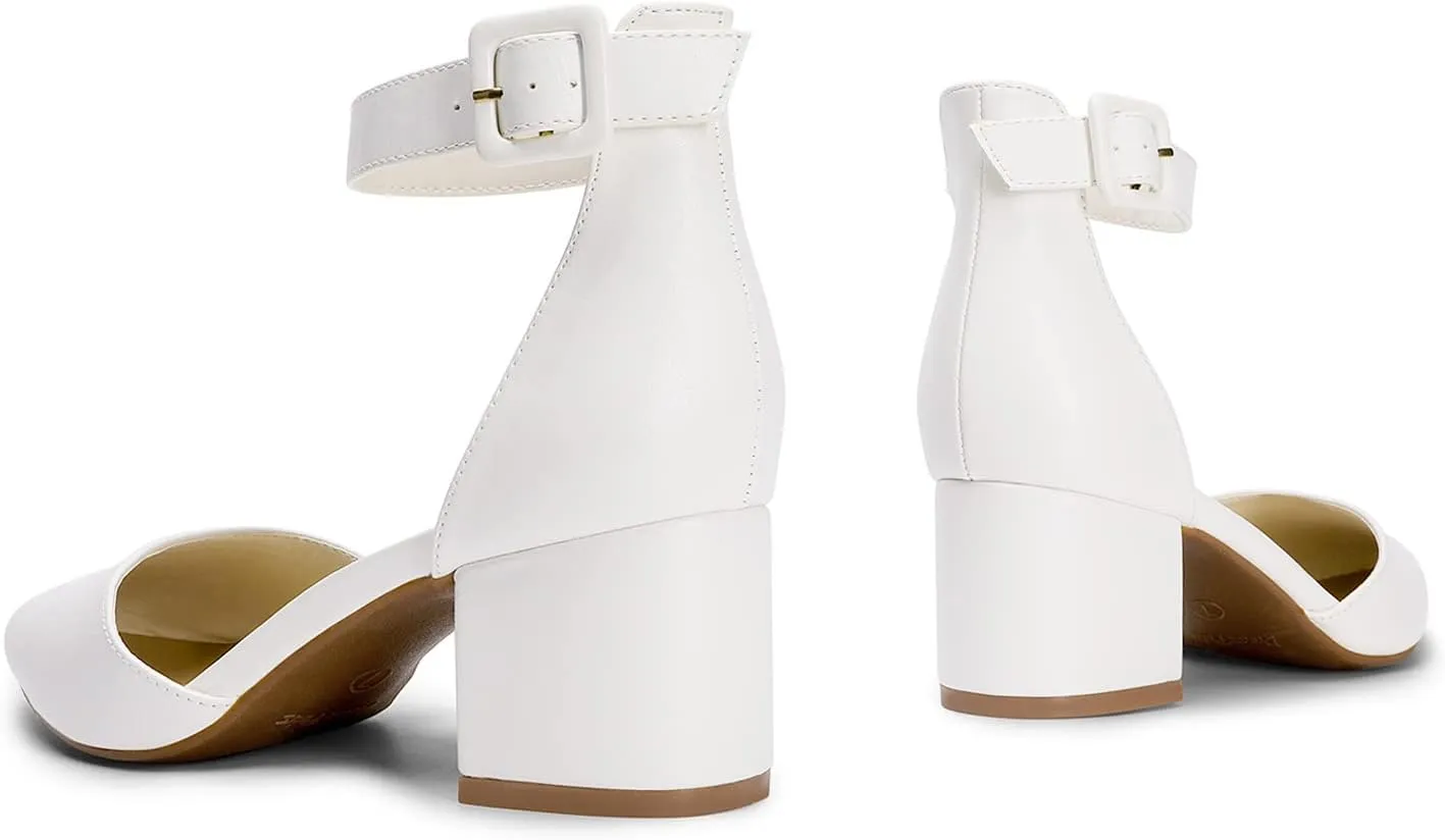 DREAM PAIRS Women's Low Heel Pump Shoes