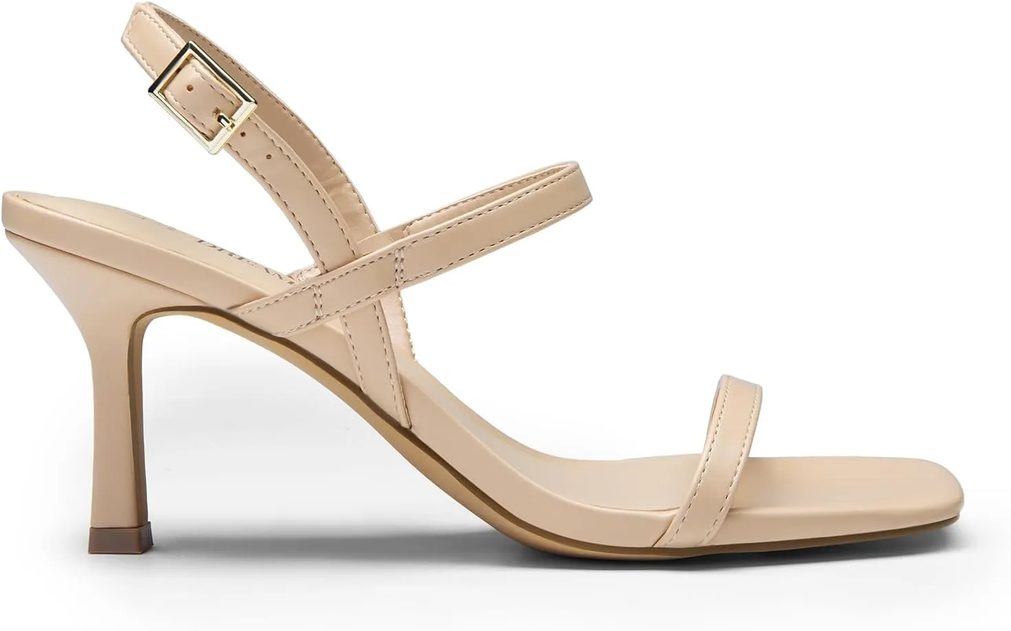 DREAM PAIRS Womens Slingback Heels Square Open Toe Strappy Sandals Ankle Strap High Heeled Dressy Shoes