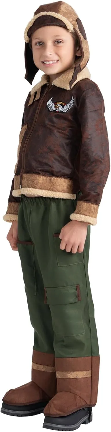 Dress Up America Aviator Costume for Kids - Fighter Pilot Dress-Up Set for Boys and Girls