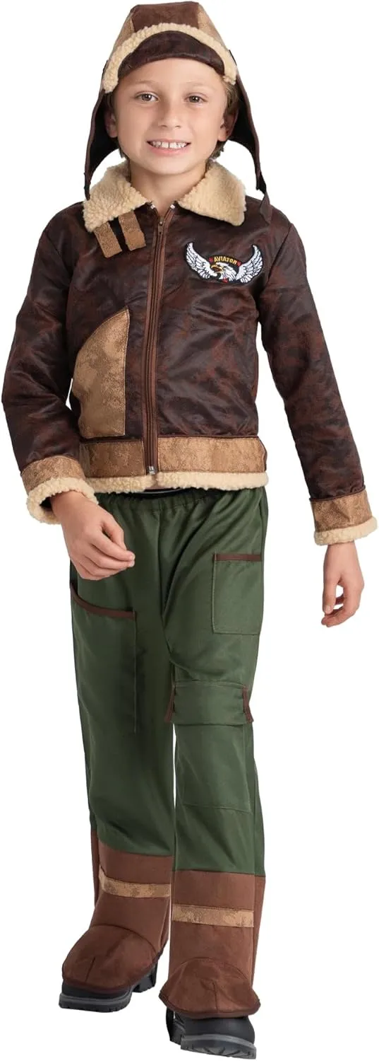 Dress Up America Aviator Costume for Kids - Fighter Pilot Dress-Up Set for Boys and Girls