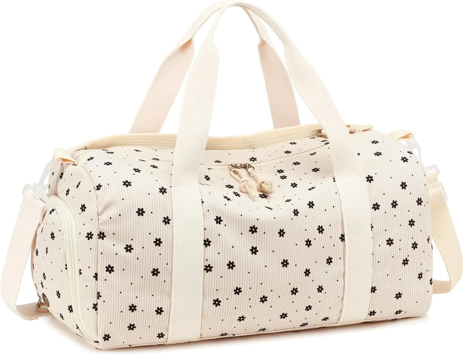 Duffle Bag for Gym Sports Women Girls Workout Travel Bag Weekender with Shoe Compartment and Wet Pocket