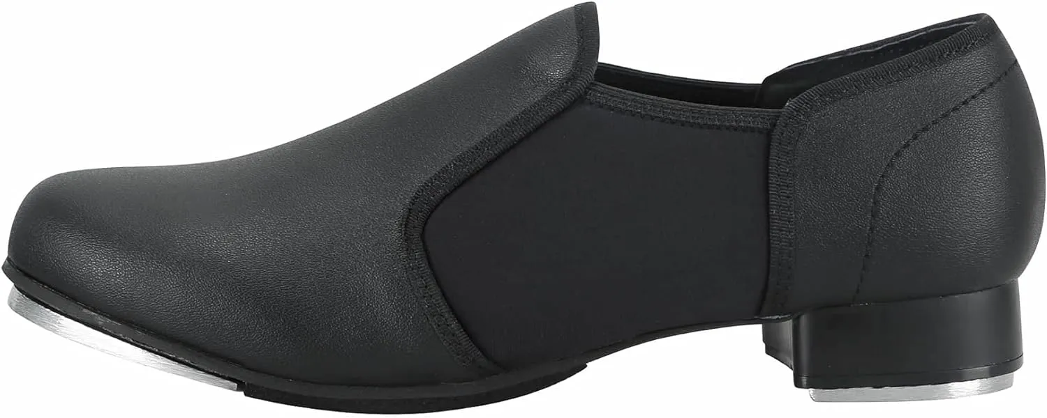 Dynadans Manmade Leather Slip On Tap Shoe Dance Shoes for Women and Men's Dance Shoes