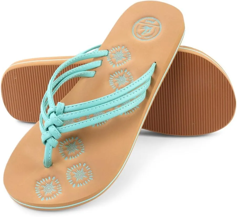 eBigValue Stylish Women’s Flip Flops – High-Fashion Rubber Sole, Soft Fabric Straps, Versatile & Trendy for All-Day Comfort