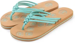 eBigValue Stylish Women’s Flip Flops – High-Fashion Rubber Sole, Soft Fabric Straps, Versatile & Trendy for All-Day Comfort