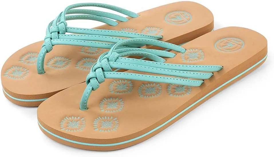 eBigValue Stylish Women’s Flip Flops – High-Fashion Rubber Sole, Soft Fabric Straps, Versatile & Trendy for All-Day Comfort