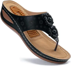 Ecetana Womens Sandals Platform Wedge: Comfortable Dressy Casual Summer Beach Shoes Slides Walking Flip Flops for Women