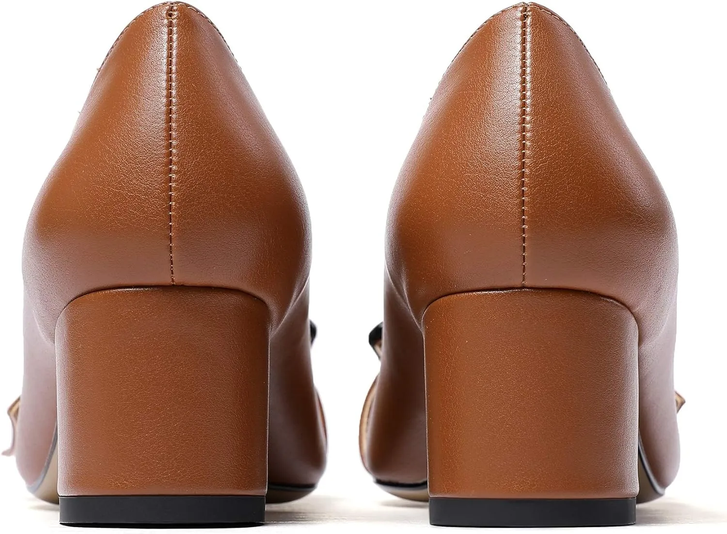 Eldof Pointed Toe Pumps,Classy 2 Inches Block Heel Chic Pumps, Confort Buckle Heel for Office Wedding Dress